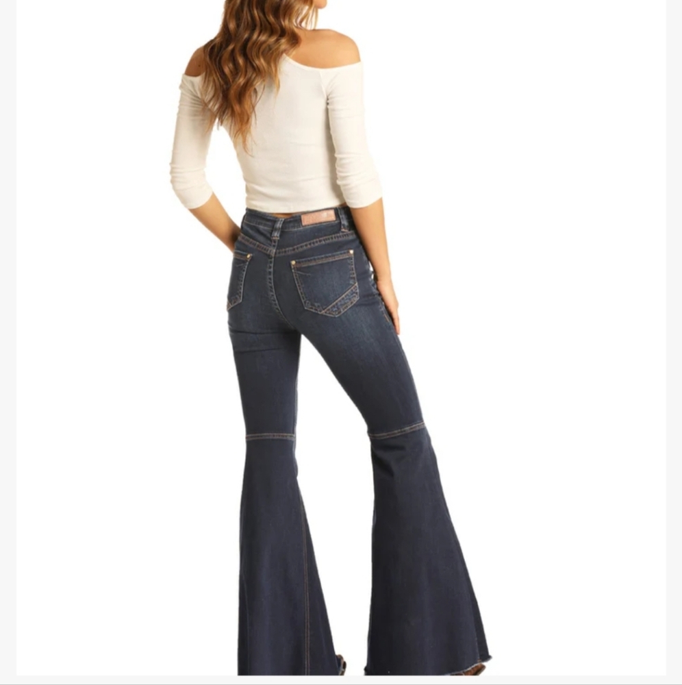Wm Rock&Roll denim bell bottom 28W x 32L - Picture 3 of 8